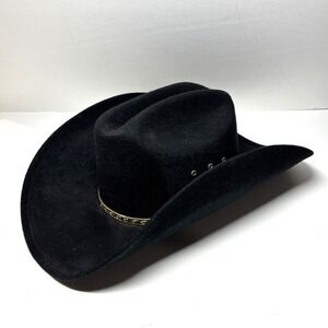 Western Express Cowboy Hat Unisex S/M Black Felt Cattleman Crease Mexico